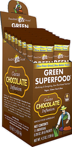 Amazing Grass Chocolate Green Superfood Powder Perspective: front