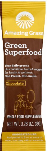 Amazing Grass Green Superfood Chocolate Drink Powder Perspective: front