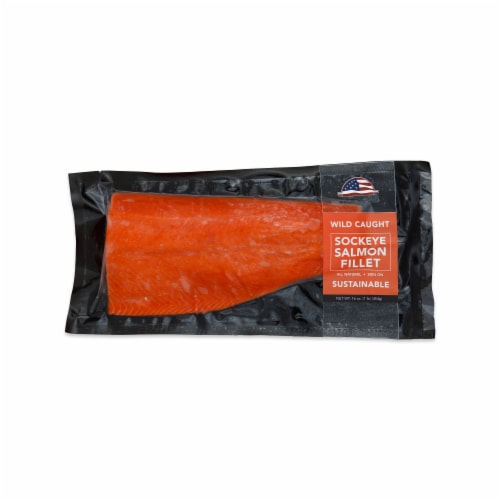 Great Amercian Seafood Salmon Sockeye Fillet Perspective: front