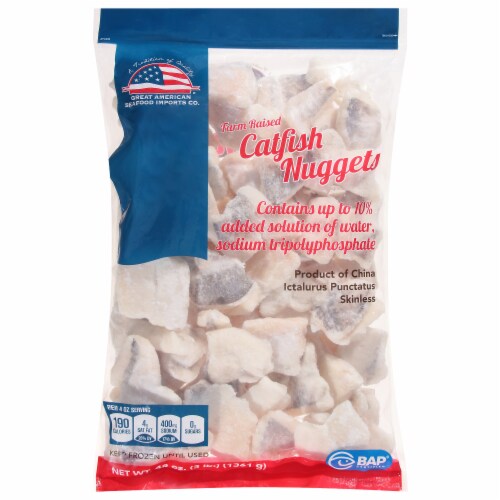 Great American Seafood Frozen Catfish Nuggets Perspective: front
