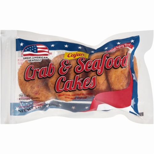 Great American Seafood Cajun Style Crab Cakes Perspective: front