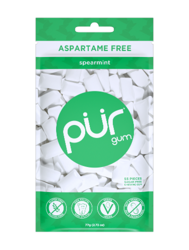 Pur® Aspartame Free Spearmint Gum Perspective: front