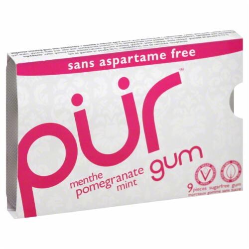 Pur Pomegranate Mint Gum Perspective: front