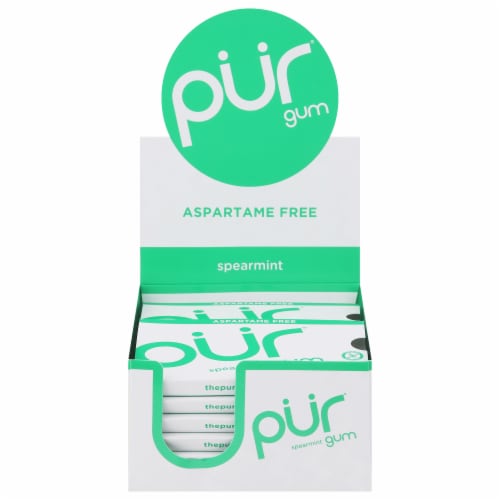 Pur Gum Spearmint Gum Perspective: front