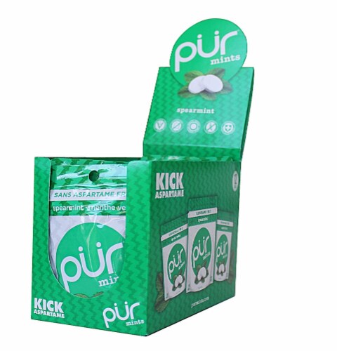 Pur Aspartame Free Spearmint Mints Perspective: front