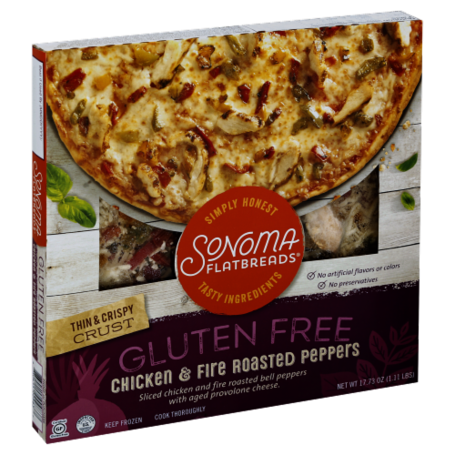 Sonoma Flatbreads Gluten-free Chicken & Fire Roasted Peppers Perspective: front
