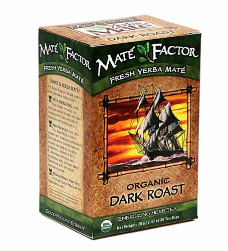 The Mate Factor Organic Yerba Mate Dark Roast Perspective: front