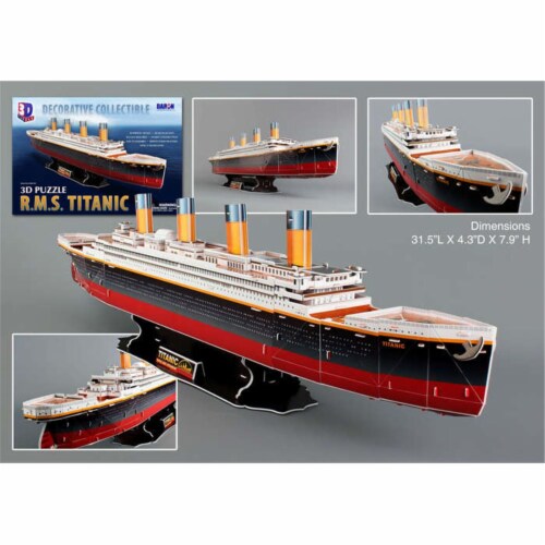 3D Puzzles CF4011H Titanic 3D Puzzle - 113 Pieces Perspective: front