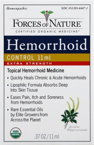 Forces of Nature Extra Strength Hemorrhoid Control Perspective: front