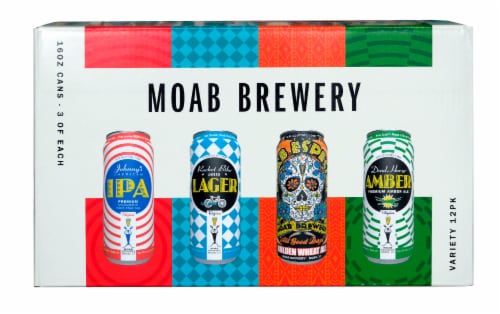 Moab Brewery Mix It Up Variety Beer Pack Perspective: front