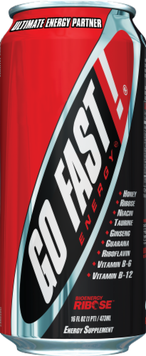 Go Fast Energy Drink Perspective: front