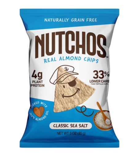 Nutchos™ Grain Free Classic Sea Salt Almond Chips Perspective: front