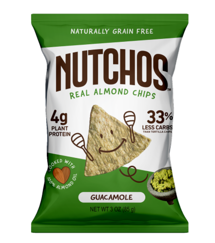 Nutchos™ Grain Free Guacamole Almond Chips Perspective: front
