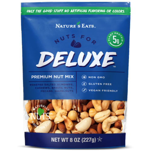 Nature's Eats Nuts for Deluxe Premium Nut Mix Perspective: front