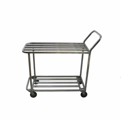 Prairie View WUC2060 Welded T-Bar Aluminum Utility Carts with 2 Tier - 41 x 66 x 20 in. Perspective: front