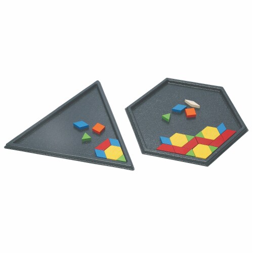 Learning Advantage Pattern Block Trays Set of 2 (CTU102842) Perspective: front