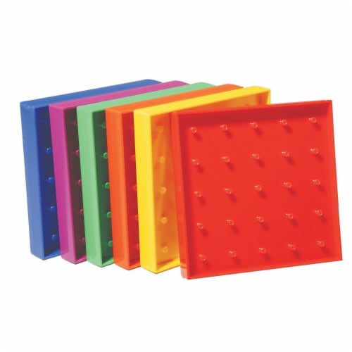 Learning Advantage 5In Plastic Geoboards 5X5 Pin Array 7728 Perspective: front