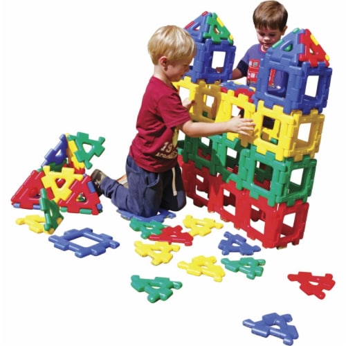 Polydron 1533175 Giant Polydron Classroom Set, 80 Piece Perspective: front