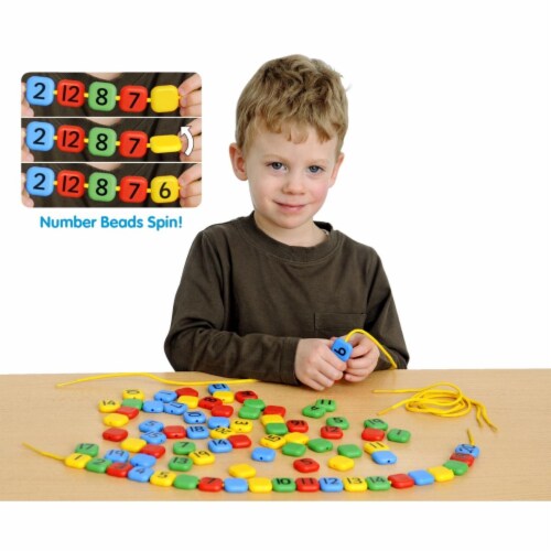 Polydron 1533167 1 x 1 in. 1-20 Number Beads Perspective: front