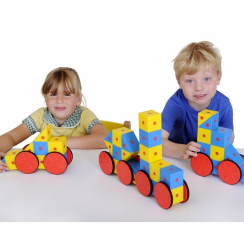Polydron 1533165 3D Magnetic Blocks, 40 Piece Perspective: front