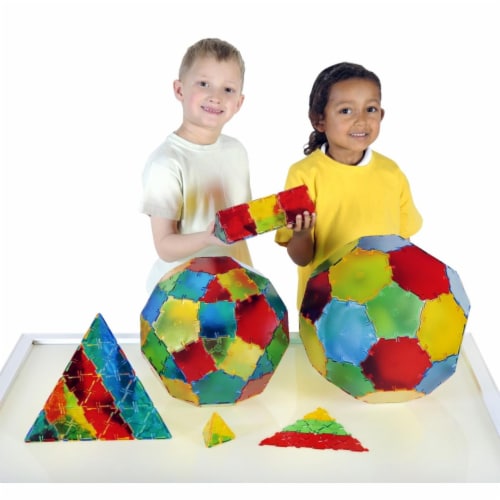 Polydron 1559049 Translucent Polydron Class Set, Set of 184 Perspective: front