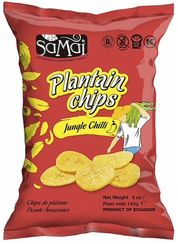 Samai  Plantain Chips   Jungle Chili Perspective: front