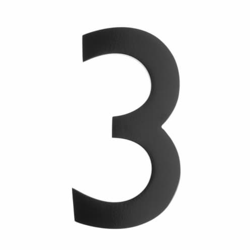 Architectural Mailboxes 3582B-3 Floating House Number 3, Black - 4 in. Perspective: front