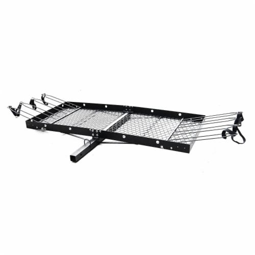 Tow Tuff 62 Inch Steel Cargo Carrier and Bike Rack Fits All 2 Inch Receivers 1 Piece QFC