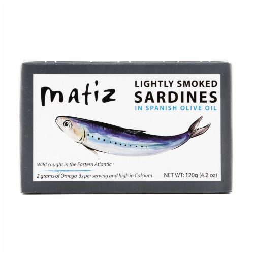 Matiz Lightly Smoked Wild Sardines in Spanish Olive Oil Perspective: front