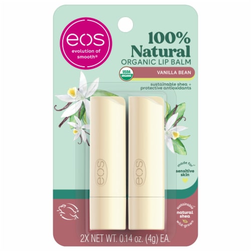 Eos® 100% Natural Organic Lip Balm - Vanilla Bean Perspective: front
