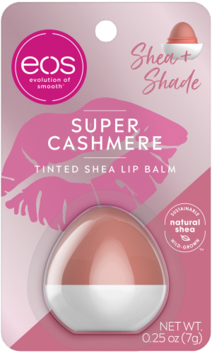 EOS Super Cashmere Shea & Shade Tinted Lip Balm Perspective: front