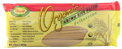 Rizopia Organic Brown Rice Gluten Free Fettuccine Perspective: front