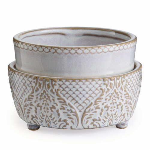 Candle Warmers™ Vintage White 2-In-1 Fragrance Warmer Perspective: front
