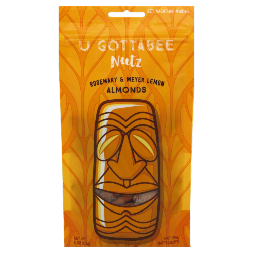 U Gottabee Nutz Rosemary & Meyer Lemon Almonds Perspective: front