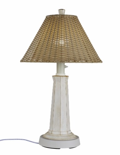 Nantucket Outdoor Table Lamp 19902 with Stone Wicker Shade 1 Mariano s