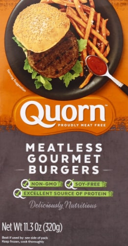 Quorn Meatless Gourmet Burgers Perspective: front