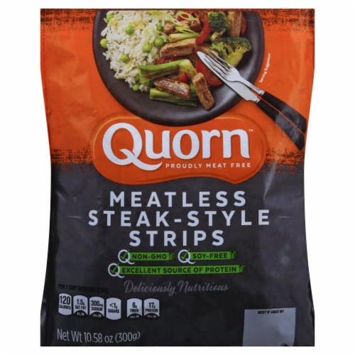 Quorn Meatless Steak-Style Strips Perspective: front