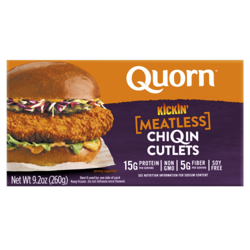 Quorn™ Kickin' Meatless ChiQin Cutlets Perspective: front