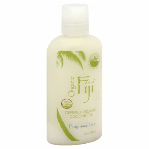 Organic Fiji Fragrance Free Coconut Oil Perspective: front