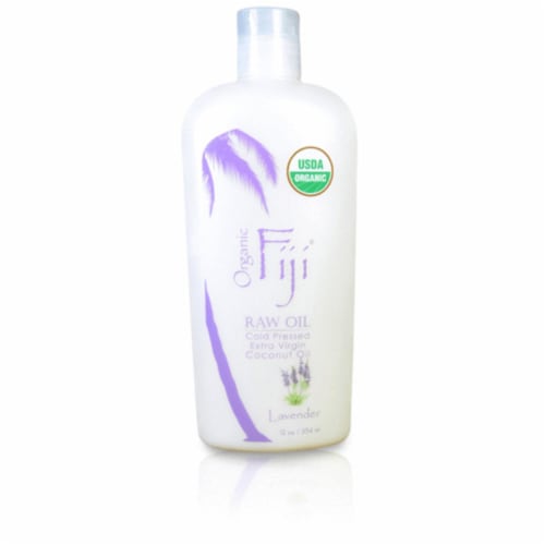 Organic Fiji  Virgin Coconut Oil Lavender Perspective: front