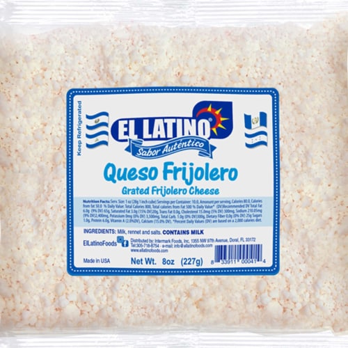 El Latino Grated Frijolero Cheese Perspective: front