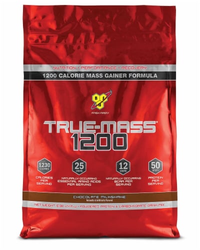 BSN  True Mass 1200   Chocolate Milkshake Perspective: front