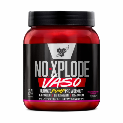BSN® N.O.-XPLODE® VASO Watermelon Smash Pre-Workout Perspective: front