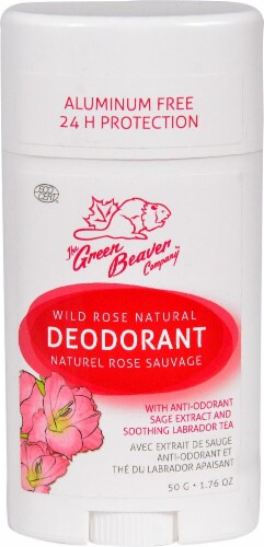 Green Beaver Natural Deodorant Stick Wild Rose Perspective: front