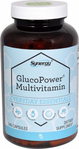Vitacost Synergy GlucoPower Multivitamin Capsules Perspective: front