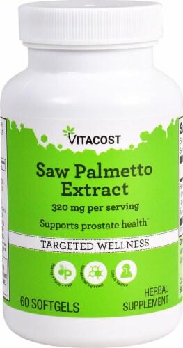Vitacost Saw Palmetto Extract Softgels Perspective: front