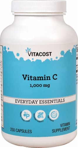 Vitacost Vitamin C 1000mg Capsules Perspective: front