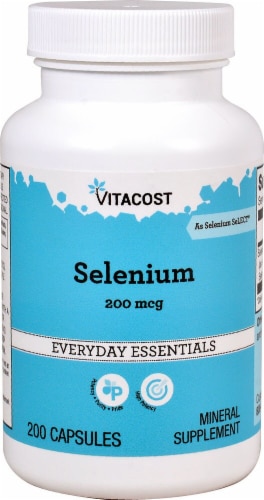 Vitacost Selenium Mineral Supplement Capsules Perspective: front