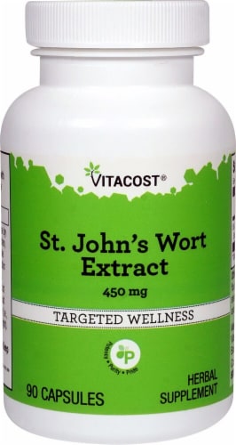 Vitacost St. John's Wort Extract Targeted Wellness Capsules 450mg Perspective: front