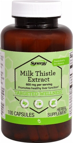 Vitacost Synergy Milk Thistle Extract Capsules Perspective: front